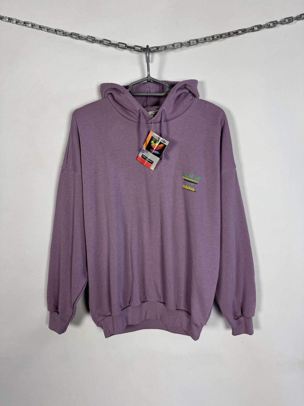Adidas Adidas Vintage Purple Hoodie 90s Retro Sweatshirt Size M/L Size US L / EU 52-54 / 3 - 1 Thumbnail