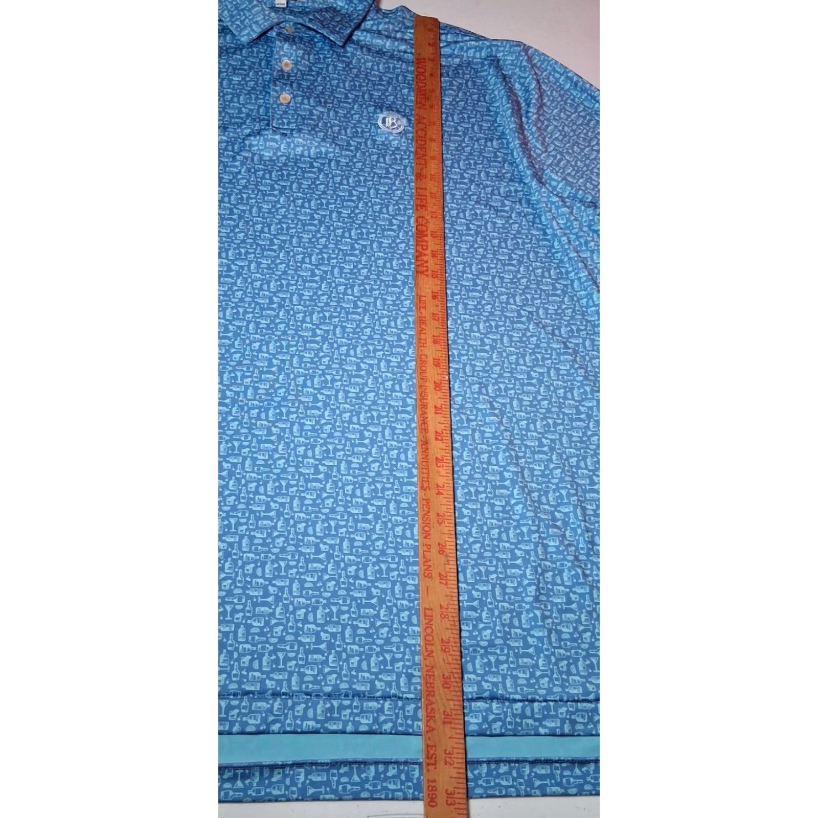 Peter Millar VINTAGE Peter Millar Summer Comfort Polo Shirt Men XXL Blue Martini Liquor Coctails Golf Shirt Size US XXL / EU 58 / 5 - 6 Thumbnail
