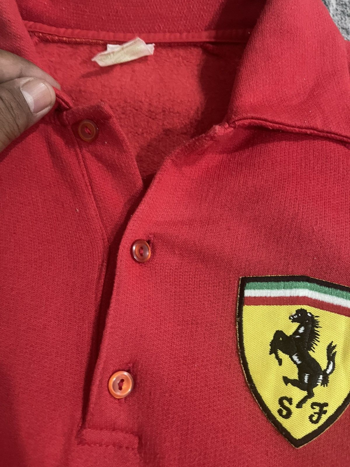 Ferrari Vintage Ferrari Agip Collar Sweatshirt Size US L / EU 52-54 / 3 - 9 Thumbnail
