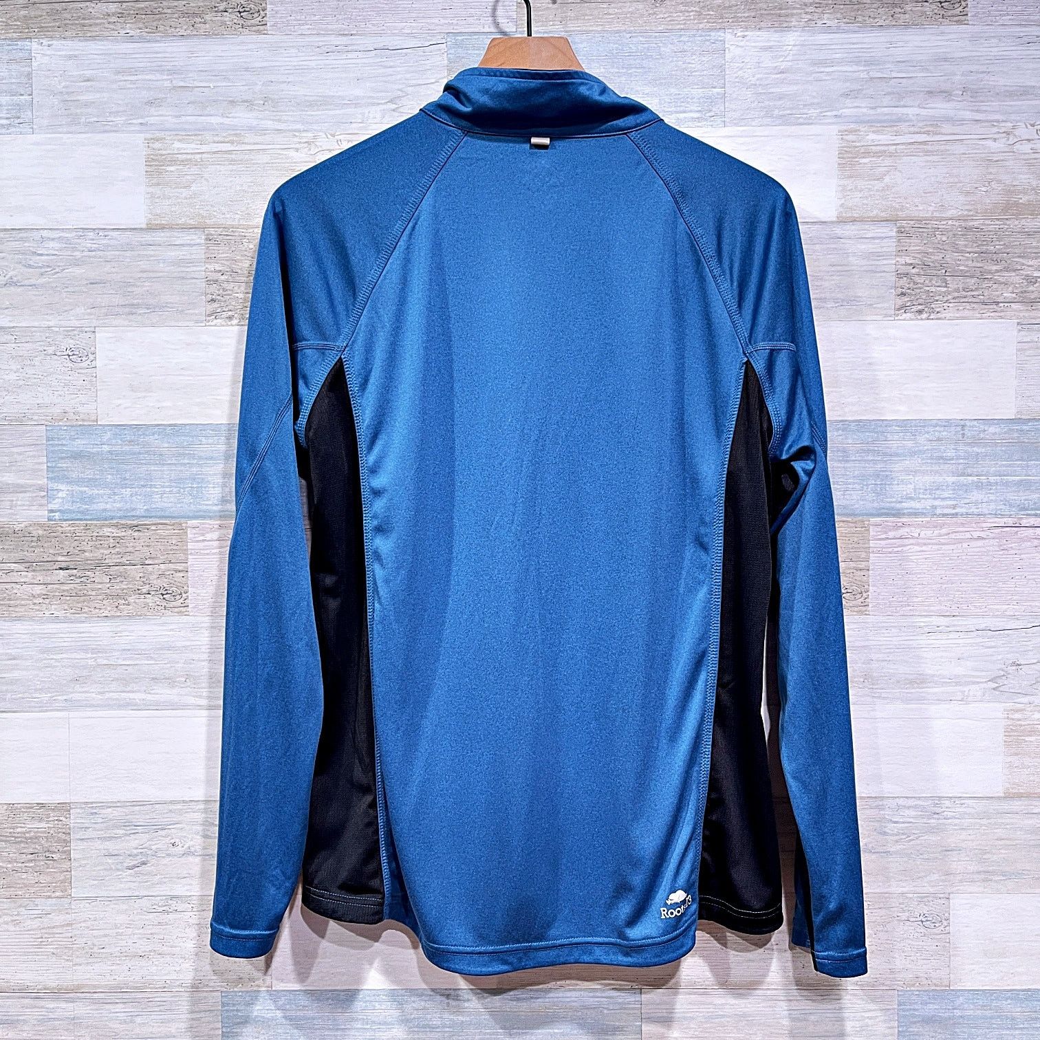 Roots Roots Canada 1/4 Zip Jersey Pullover Blue Black Womens XL Size XL / US 12-14 / IT 48-50 - 4 Thumbnail
