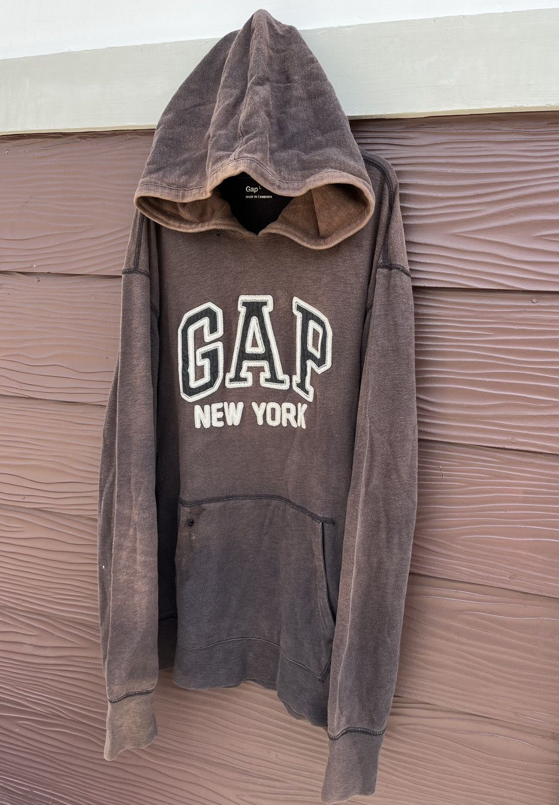 Gap Vintage GAP Big Logo Brown Tiedie Hoodie Size US L / EU 52-54 / 3 - 2 Thumbnail