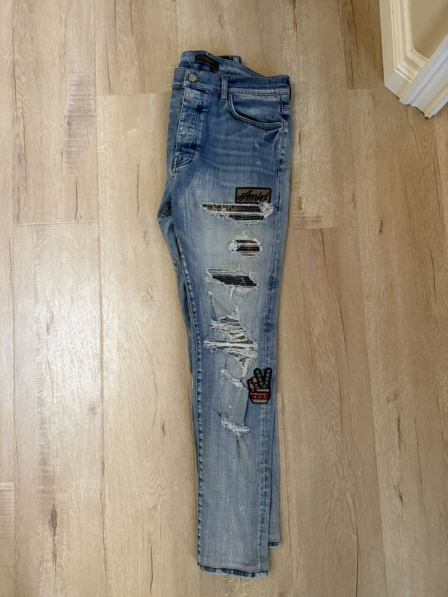 Amiri AMIRI Biker Patch Jeans distressed Size US 36 / EU 52 - 5 Thumbnail