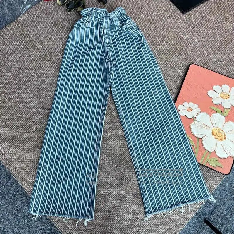 Miu Miu Miu Miu Blue Cotton Wide-Leg Jeans . Size 30" / US 8 / IT 44 - 1 Thumbnail