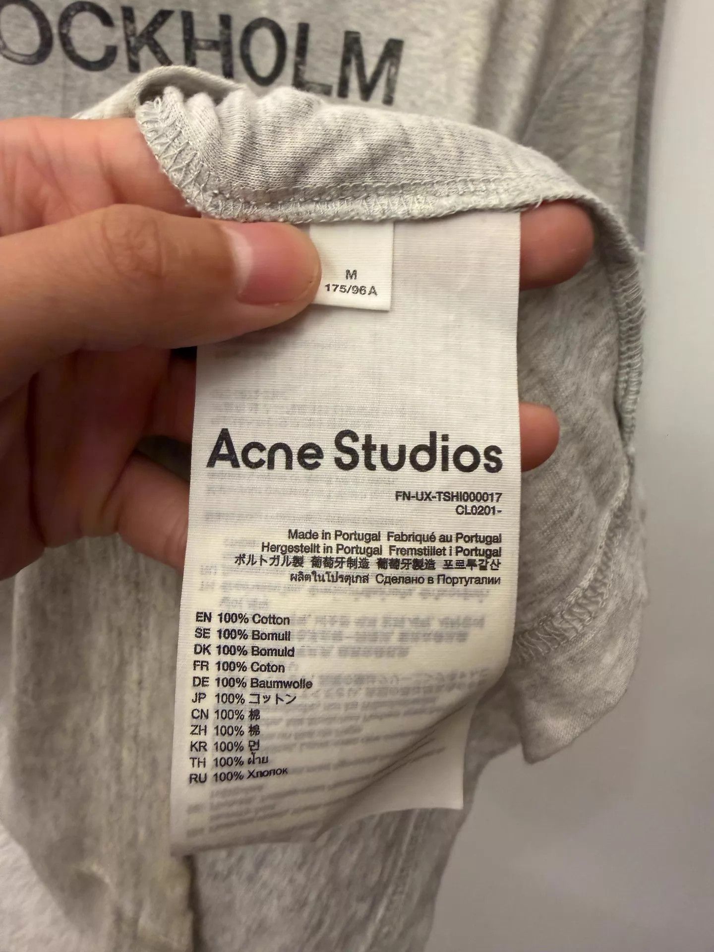 Acne Studios Acne SS24 1996 Letter Print Oversized Gray Tee M Size US M / EU 48-50 / 2 - 4 Thumbnail