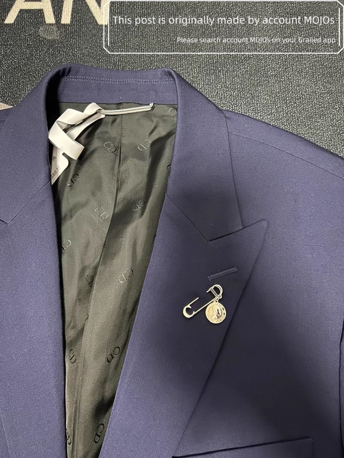 Dior Sz 46 Dior Pin Attached Blazer Navy mojos1143 Size US S / EU 44-46 / 1 - 2 Thumbnail