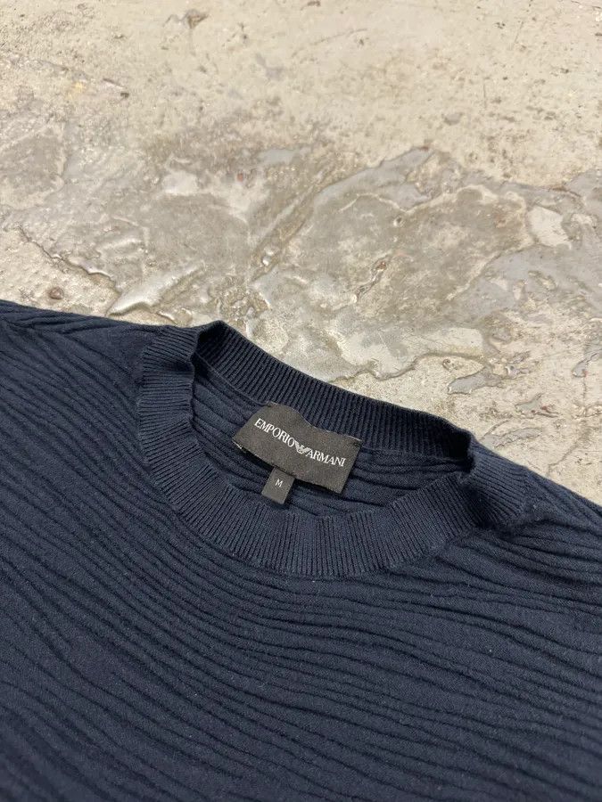 Emporio Armani 2000s Emporio Armani Navy Pleats Sweater Size US S / EU 44-46 / 1 - 2 Thumbnail