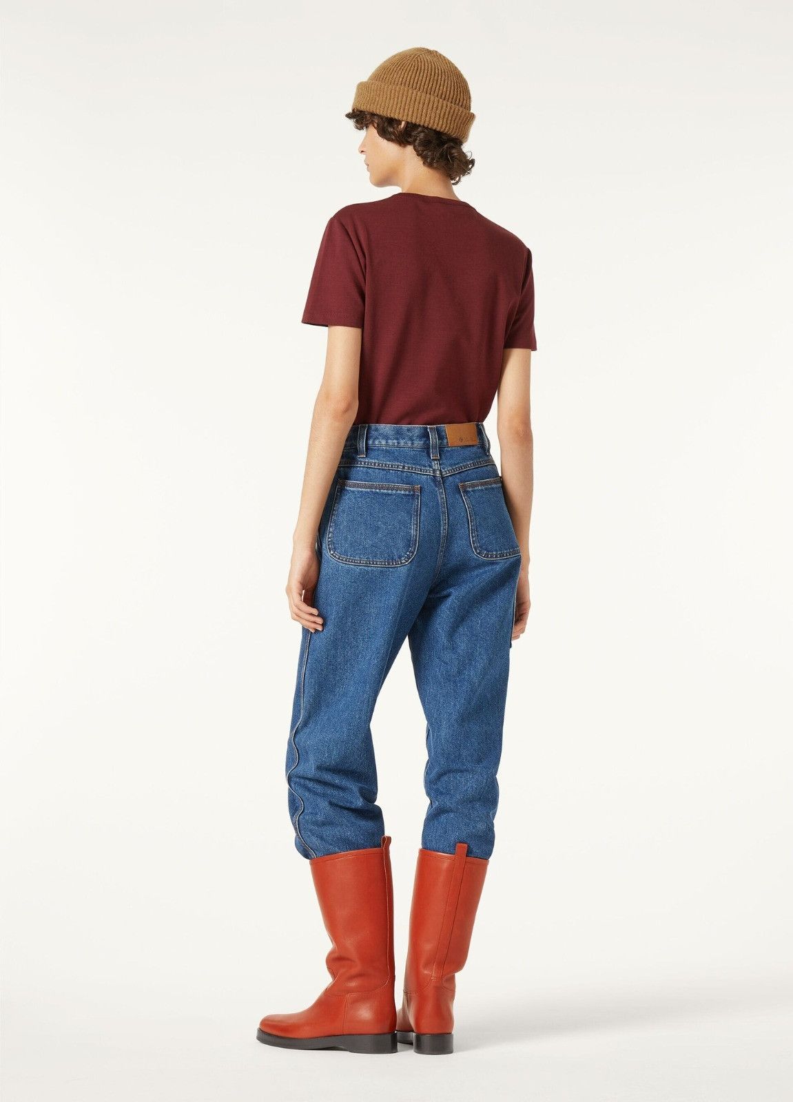 Loro Piana o1srvl11e0526 FAO5498 My-T T-Shirt in Burgundy Size XS / US 0-2 / IT 36-38 - 3 Thumbnail