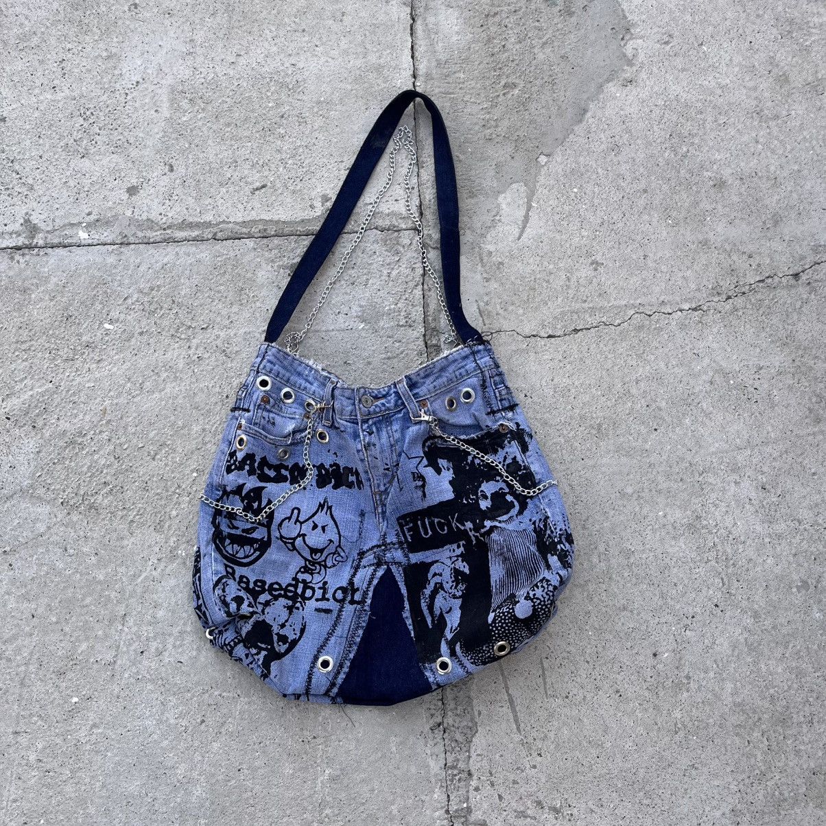 Designer Basedbich 1of1 upcycled Jean tote Size ONE SIZE - 1 Thumbnail