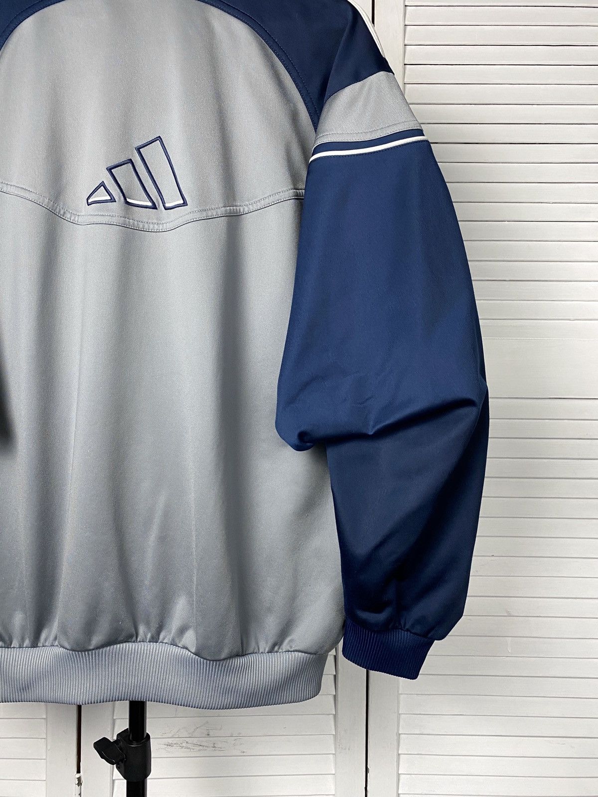 Adidas × Vintage Vintage 00s Adidas Track Retro Jacket Big Back Logo Striped Size US M / EU 48-50 / 2 - 10 Thumbnail