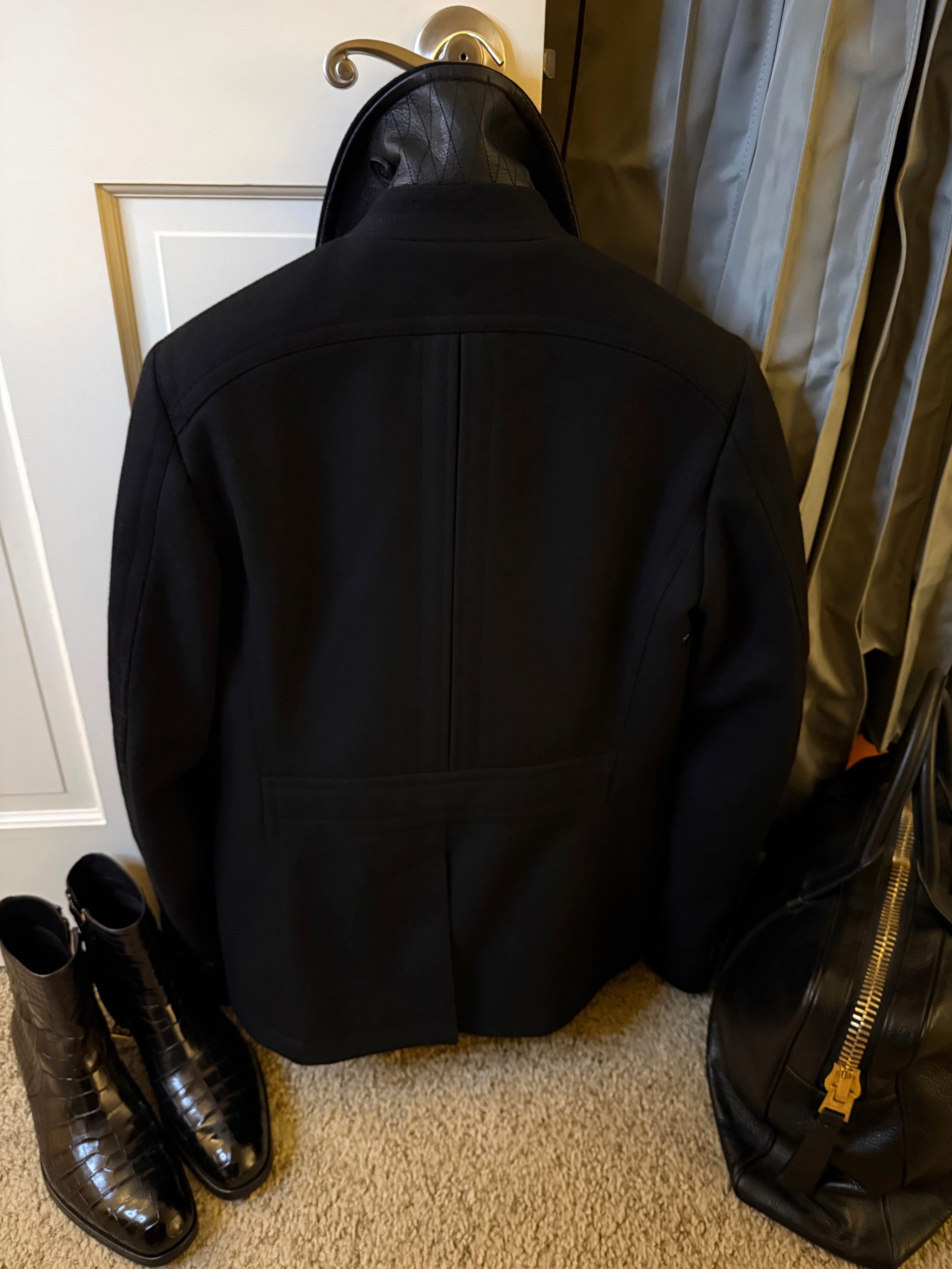 Belstaff Coveted, Badass $1,700 w/tax Leather Accents Peacoat Size US M / EU 48-50 / 2 - 17 Thumbnail