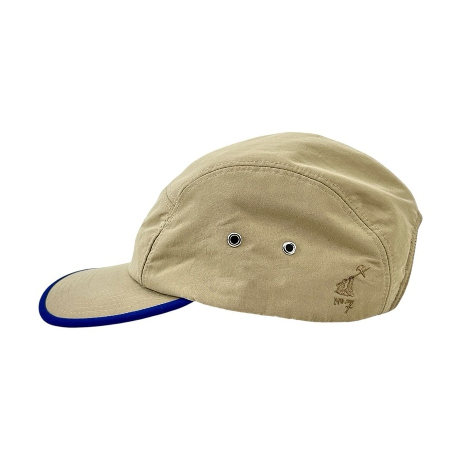 Maiden Noir Tan Beige & Royal Blue Five Panel Adjustable Camp Hat Cap Size ONE SIZE - 5 Thumbnail