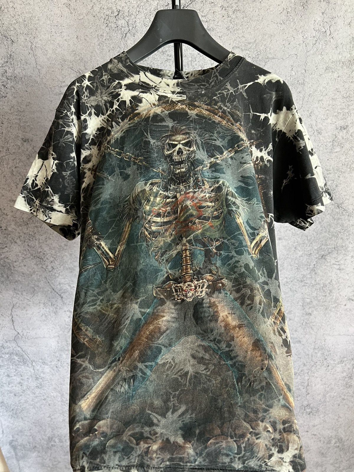 Other Wild Skulls T-shirt Overprint Y2K Skeleton Tee 00s neon logo Size US M / EU 48-50 / 2 - 12 Thumbnail