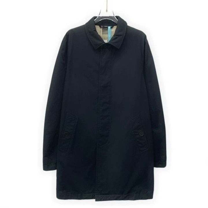 Burberry Burberry Black Cotton Lapel Long-Sleeve Trench Size US M / EU 48-50 / 2 - 1 Thumbnail