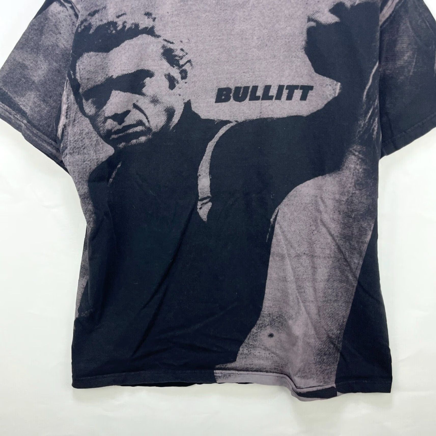 Vintage VINTAGE Steve McQueen Bullitt All Over Print T-Shirt Men L Black Mens Size L Size US L / EU 52-54 / 3 - 2 Thumbnail