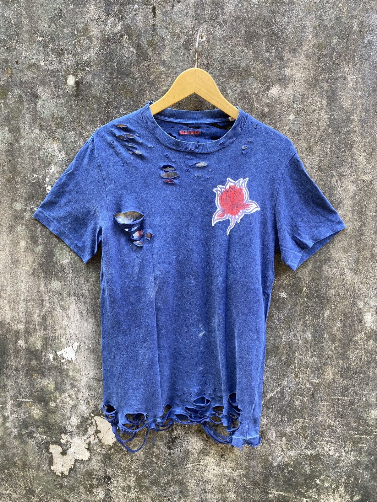 Vintage Blue Blue Japan Indigo Thrashed Distressed Kapital ERD style Size US M / EU 48-50 / 2 - 2 Thumbnail