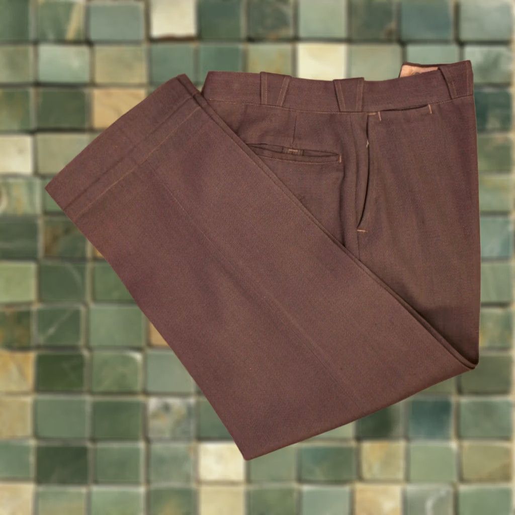 Vintage VINTAGE Day's Ranger Whipcord Hunting Pants 40s 50s Wool Brown Mens 36x30 Size US 36 / EU 52 - 1 Thumbnail