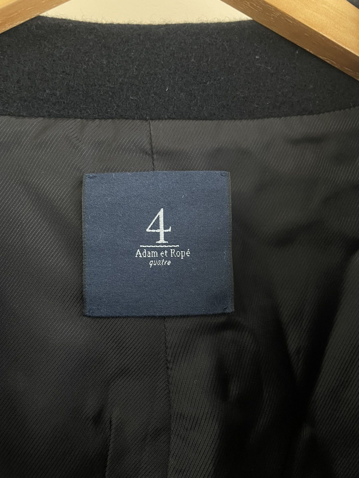 ADAM ET ROPE Adam et Rope Women Wool Coat Black Japan Brand Size XS / US 0-2 / IT 36-38 - 4 Thumbnail