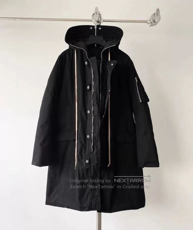 Rick Owens Rick Owens Long Black Parka Coat. Size US S / EU 44-46 / 1 - 2 Thumbnail