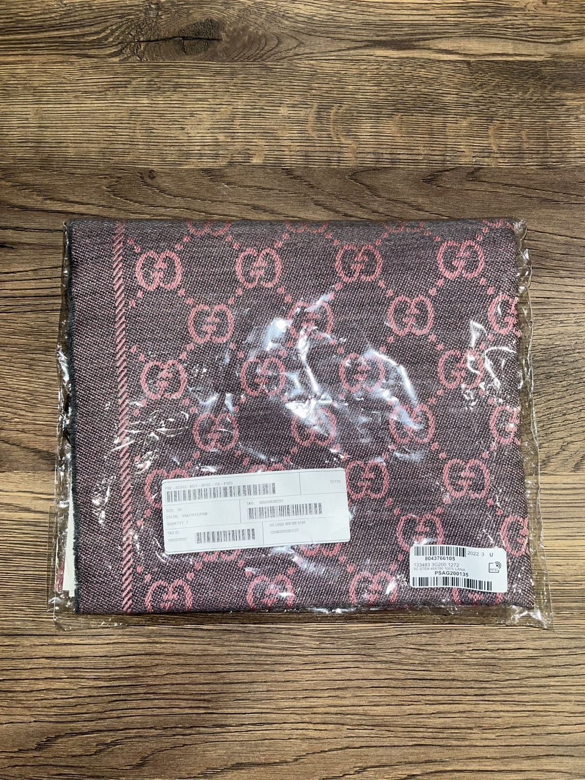 Gucci GG Pattern Jacquard Wool Scarf Size ONE SIZE - 4 Thumbnail