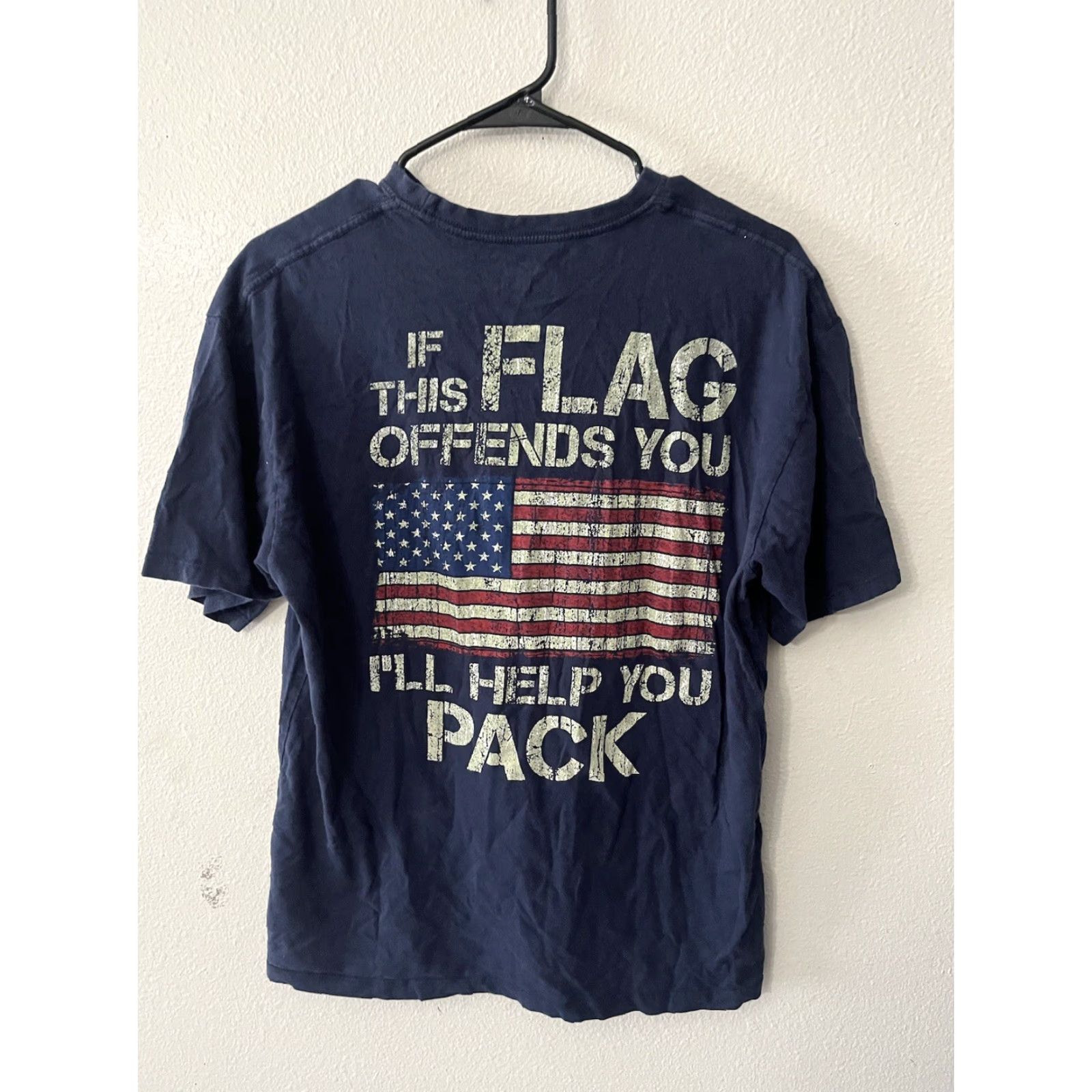 Bass Pro Shops Bass Pro Shops Mens Short Sleeve T-Shirt Medium Navy Blue Graphic Patriotic USA Size US M / EU 48-50 / 2 - 3 Thumbnail