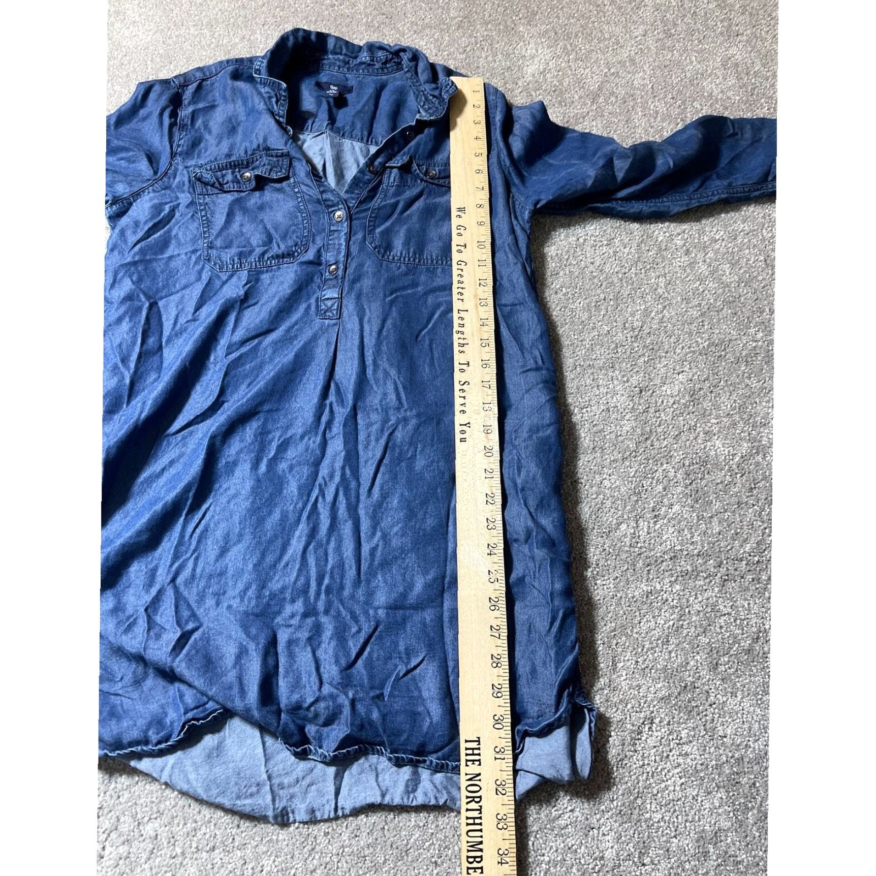 Gap **Gap Denim Popover Dress Blue Womens Long Sleeve** User: Gap Denim Popover Dress Blue Womens Long Sleeve Size M / US 6-8 / IT 42-44 - 6 Thumbnail