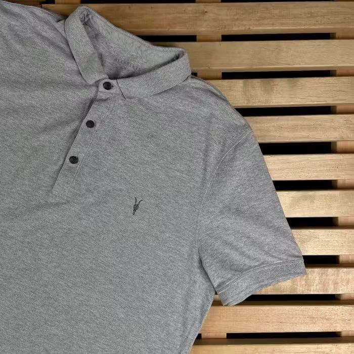 Allsaints Mens Polo T Shirt Allsaints Grey Size XL Size US XL / EU 56 / 4 - 2 Thumbnail