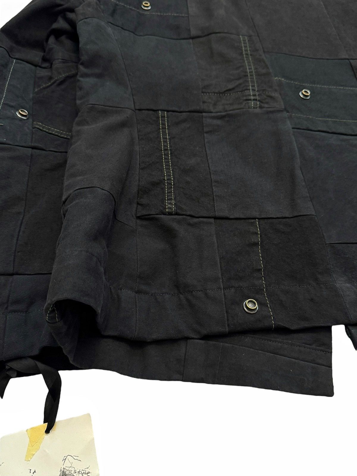 Greg Lauren Sz3 1/1 Black Workwear Tux Ollie Blazer Patchwork Jacket Size US L / EU 52-54 / 3 - 4 Thumbnail