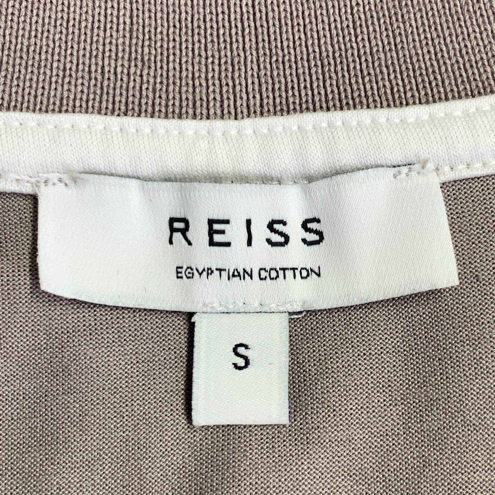 Reiss REISS Samuel Tan Brown Color Block Cotton Jersey Zip Up Polo Size US S / EU 44-46 / 1 - 4 Thumbnail