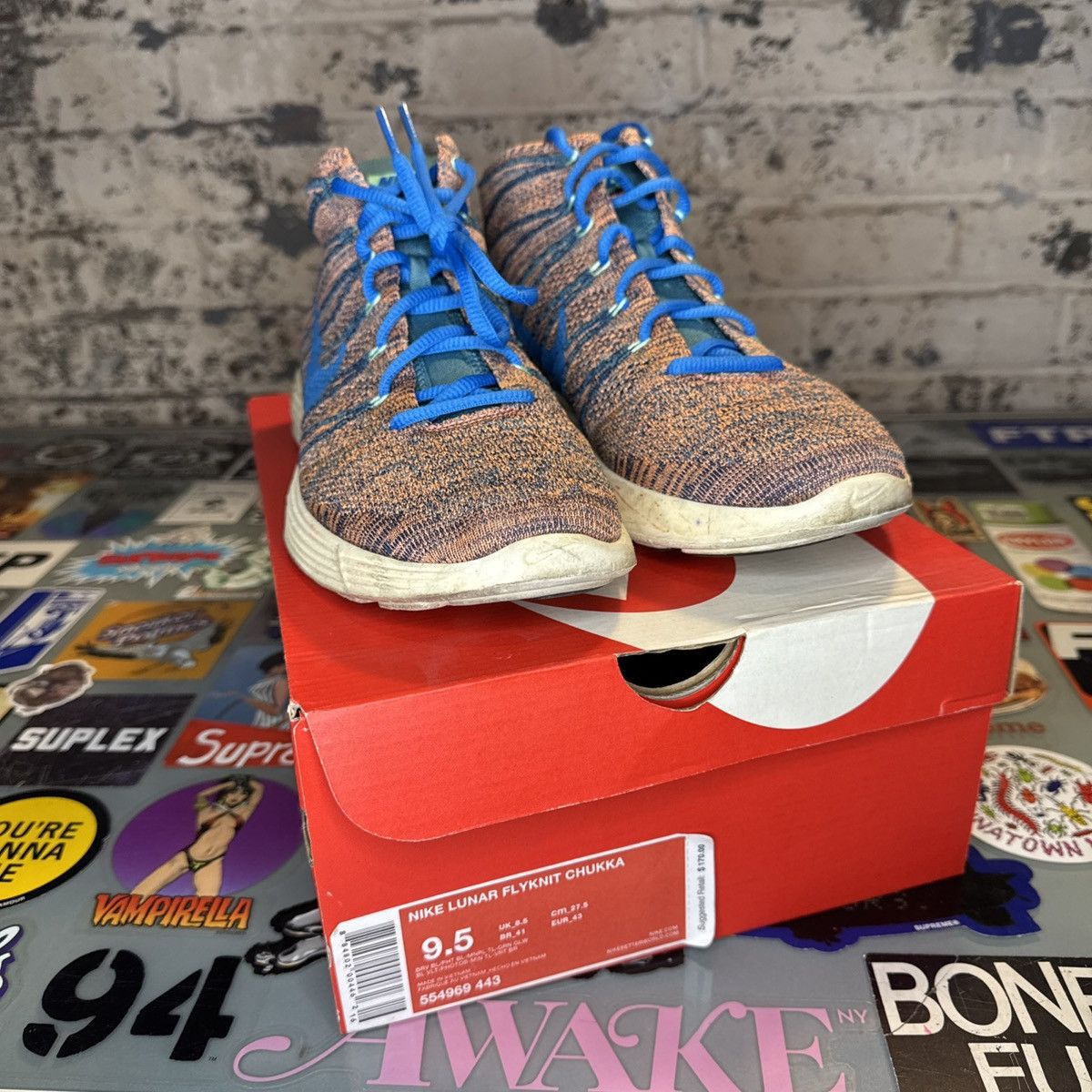 Nike Nike Flyknit Chukka Brave Blue Sz 9.5 Used Size US 9.5 / EU 42-43 - 8 Thumbnail