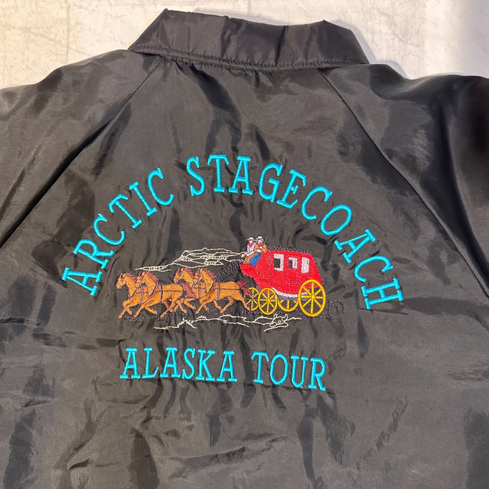 Vintage VINTAGE Hartwell Jacket Bomber 2XL USA Black Lined Nylon Fleece Button Front Military/Artic Stagecoach Alaska Tour Men Size US XXL / EU 58 / 5 - 8 Thumbnail