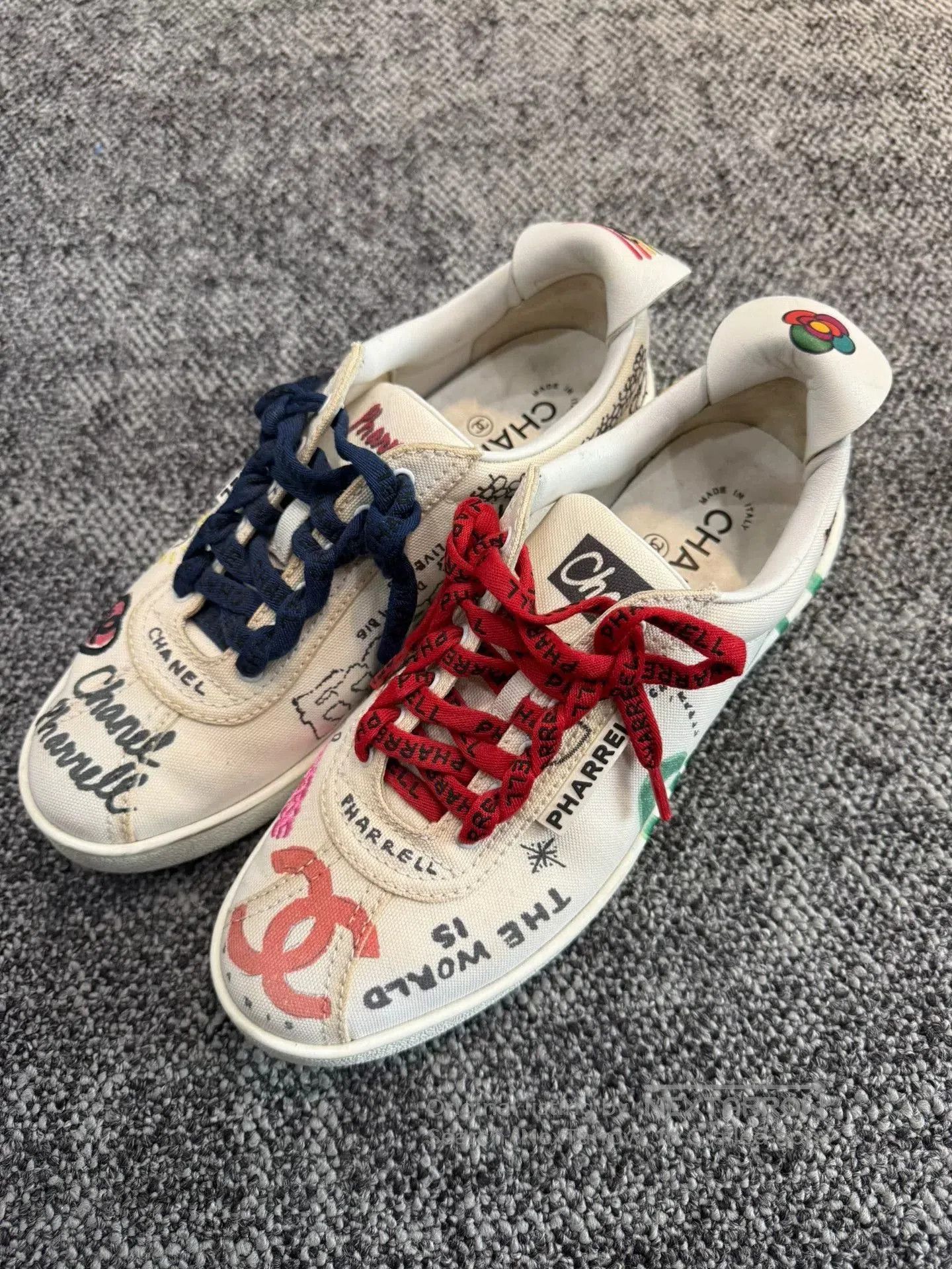 Chanel Chanel x Pharrell Graffiti Sneakers. Size US 6.5 / IT 36.5 - 2 Thumbnail