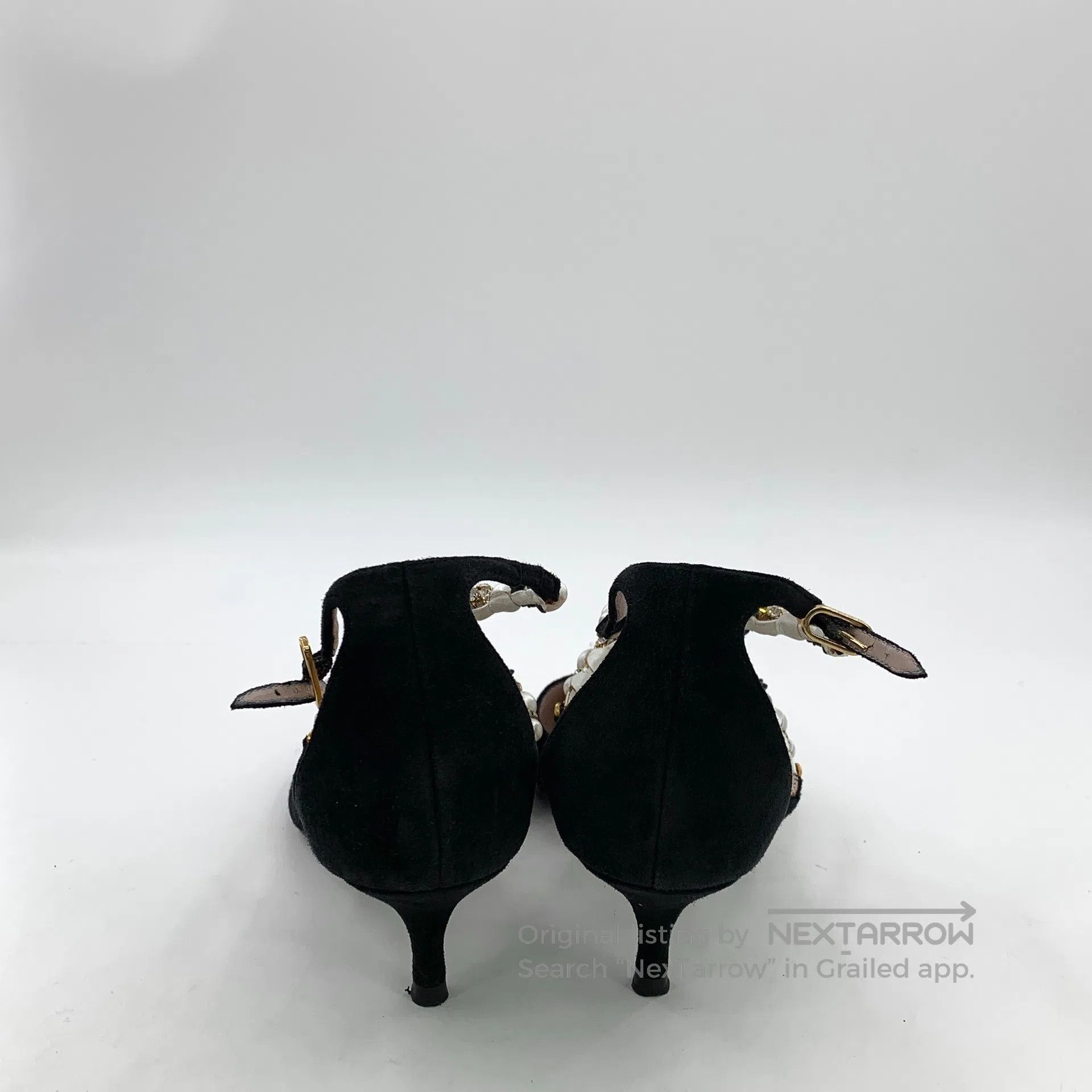 Rene Caovilla Rene Caovilla Black Pearl Beaded Stiletto High Heel Mule S Size US 7.5 / IT 37.5 - 4 Thumbnail