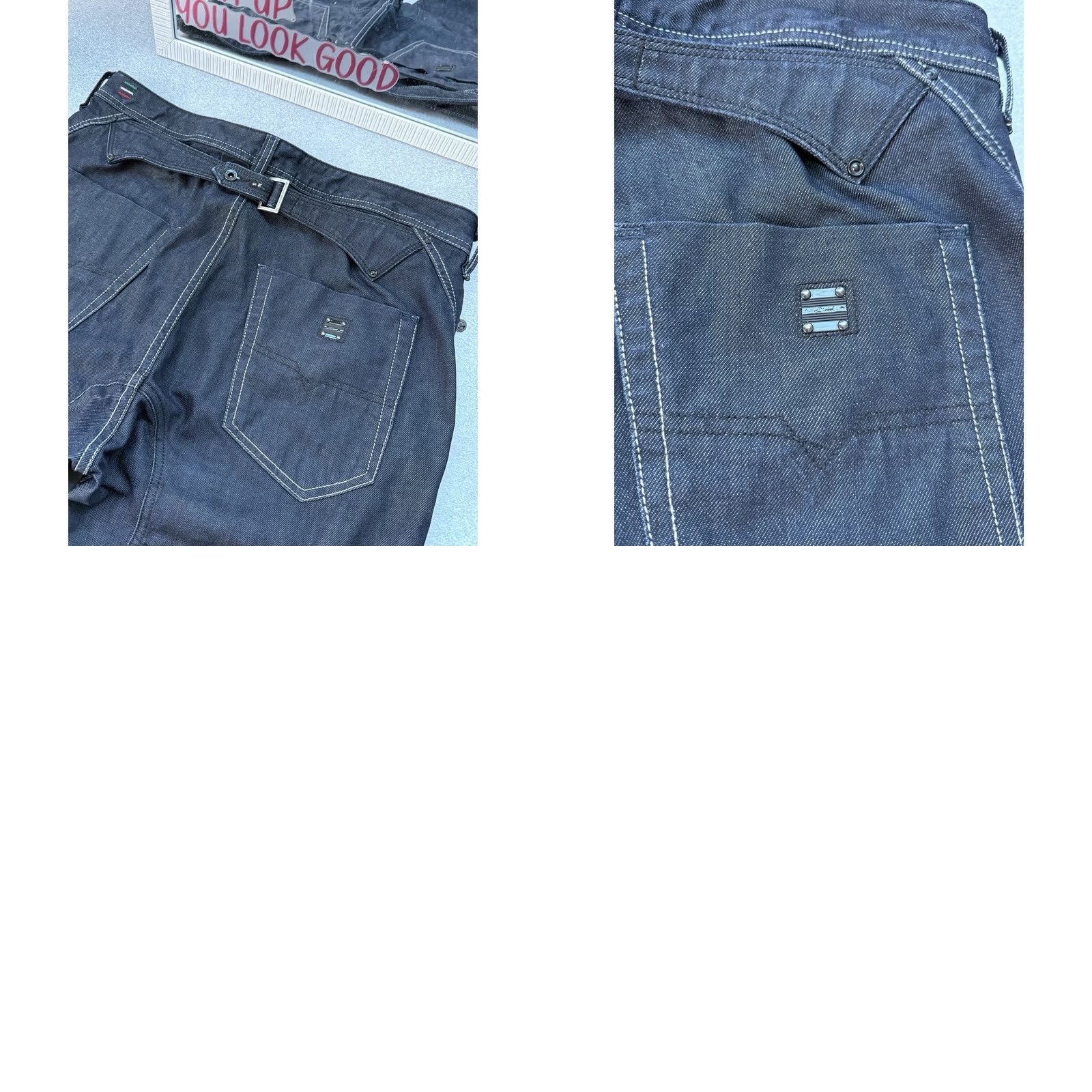 Diesel VINTAGE Diesel Pheyo Jeans Men’s Size W34 L34 Navy Denim Cinch Straight Size US 34 / EU 50 - 9 Thumbnail