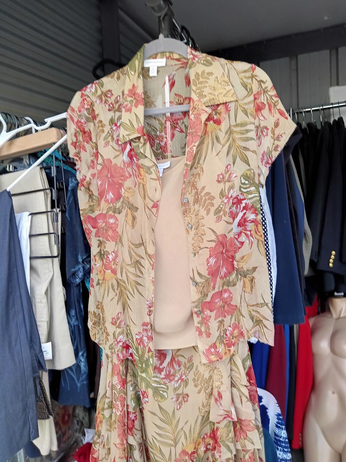 Charter Club Charter Club Floral Maxi Dress Set - Size 8 Size M / US 6-8 / IT 42-44 - 3 Thumbnail