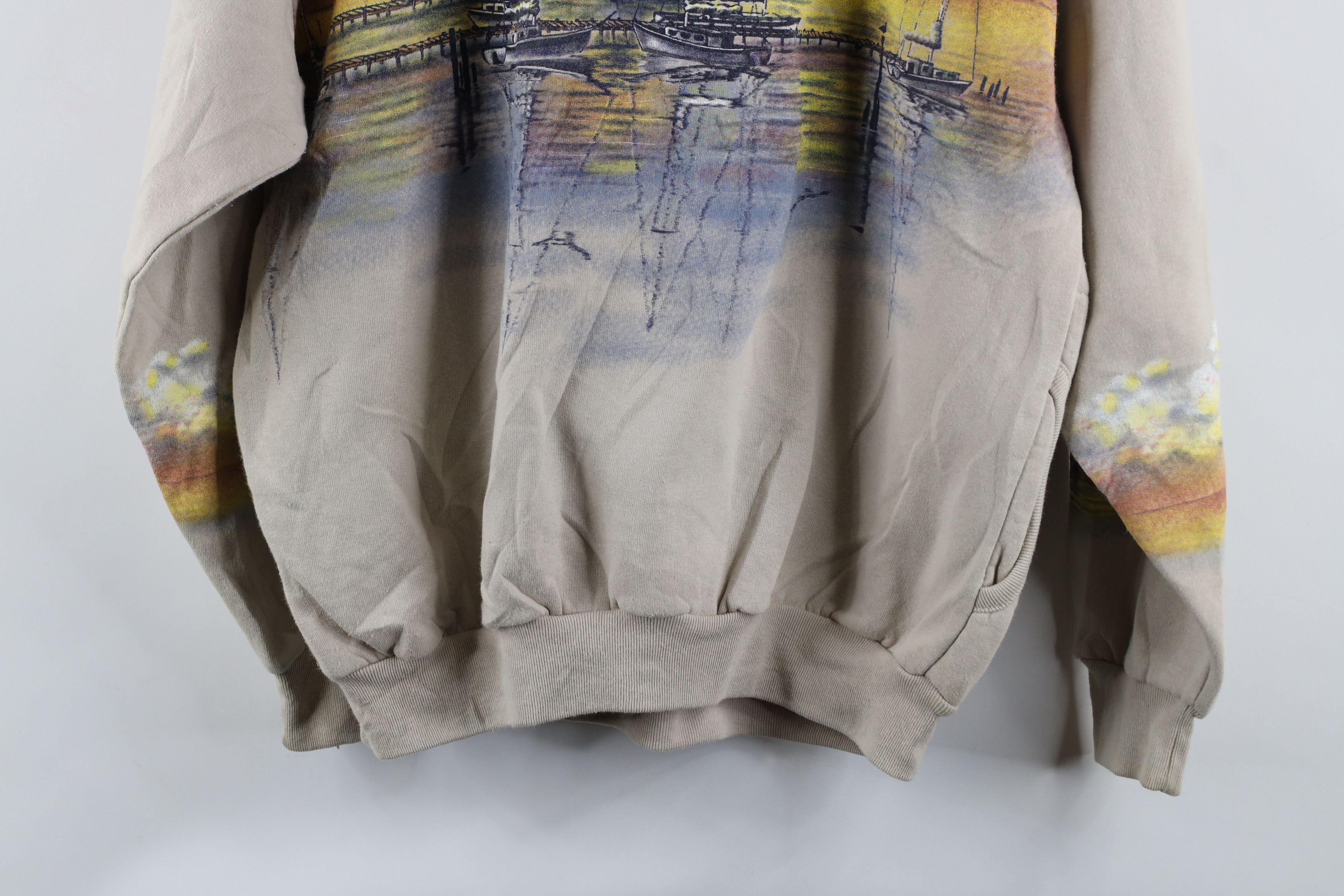 Vintage Vintage 90s Art Unlimited Boat Dock Beach Sweatshirt USA Size US L / EU 52-54 / 3 - 19 Thumbnail