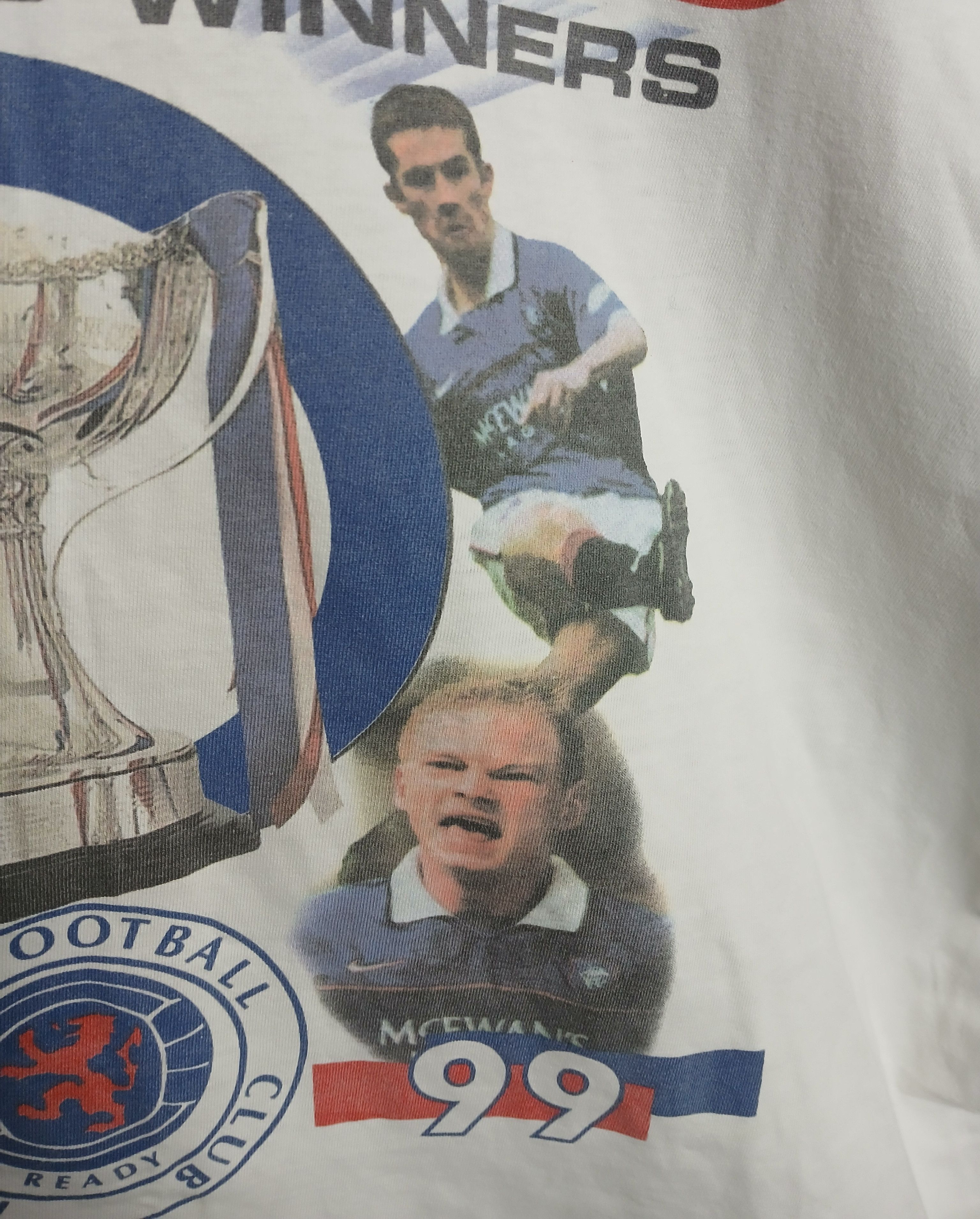 Vintage Vintage Rangers League Cup Winners 98/99 Football T-Shirt Size US L / EU 52-54 / 3 - 5 Thumbnail
