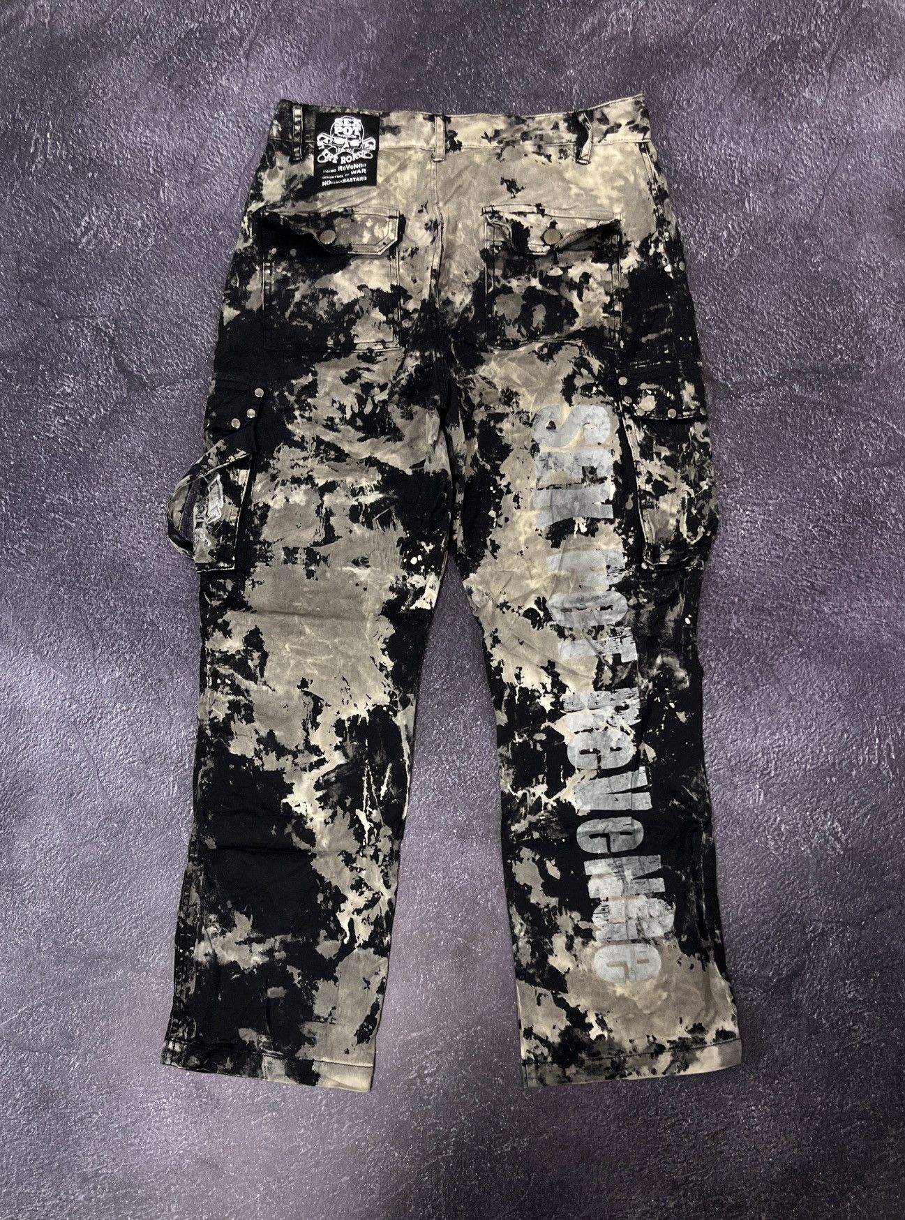 image of Seditionaries x The Anarchy Vintage Sex Pot Revenge Punk Bondage Cargo Grunge Pants in Black/Cream 