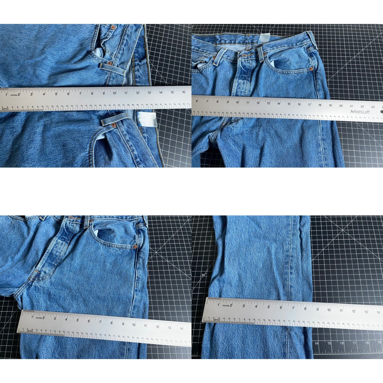 Levi's VINTAGE Levi's 501 Jeans Men's 32 x 30 Blue Denim Button Fly Straight 90s Size US 32 / EU 48 - 8 Thumbnail