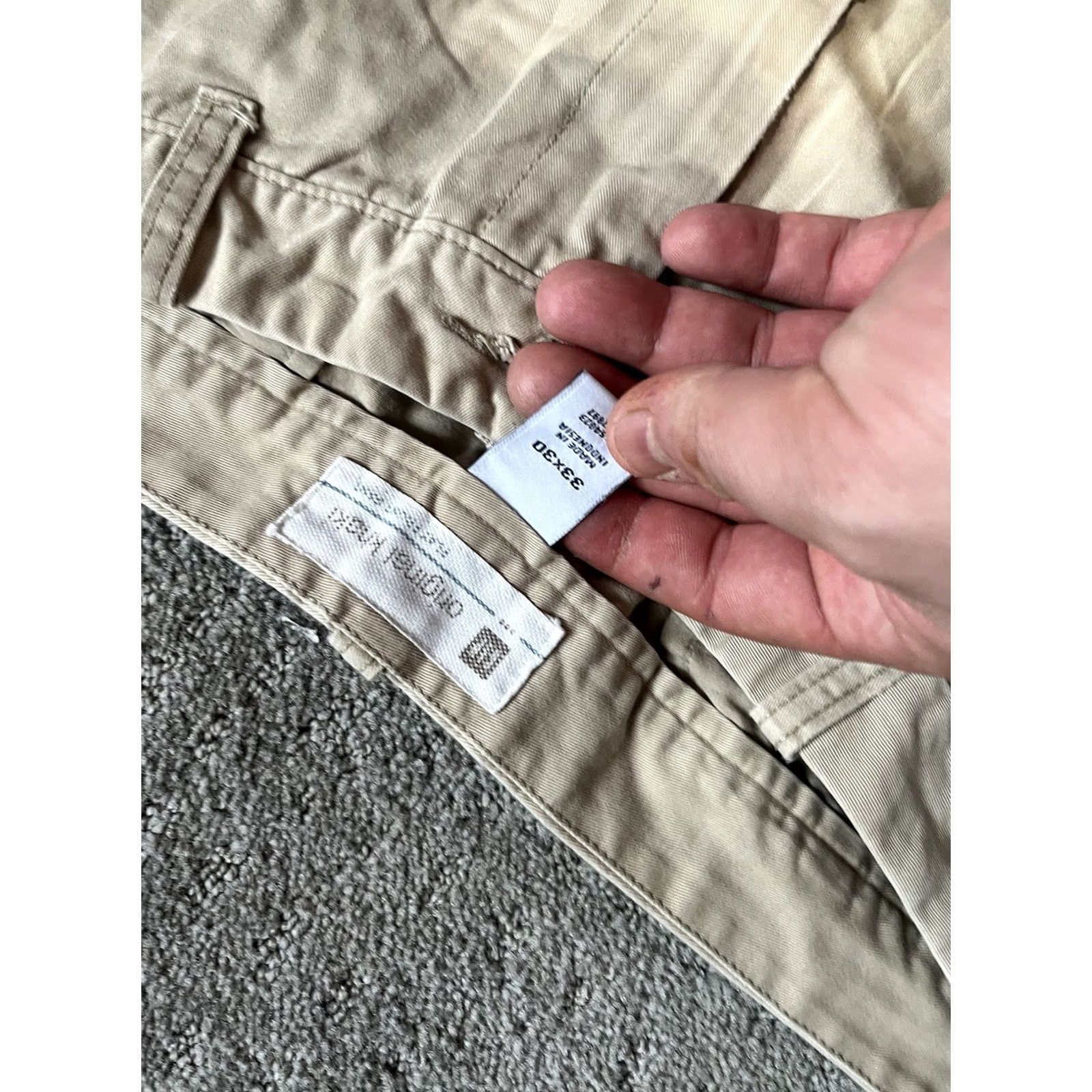 Gap GAP Original Khaki Pants 33x30 Flat Front 100% Cotton Casual Chino Men’s Pants Mens Beige Front Flat Front Cotton Khakis 33 30 Vintage? Size US 33 - 5 Thumbnail
