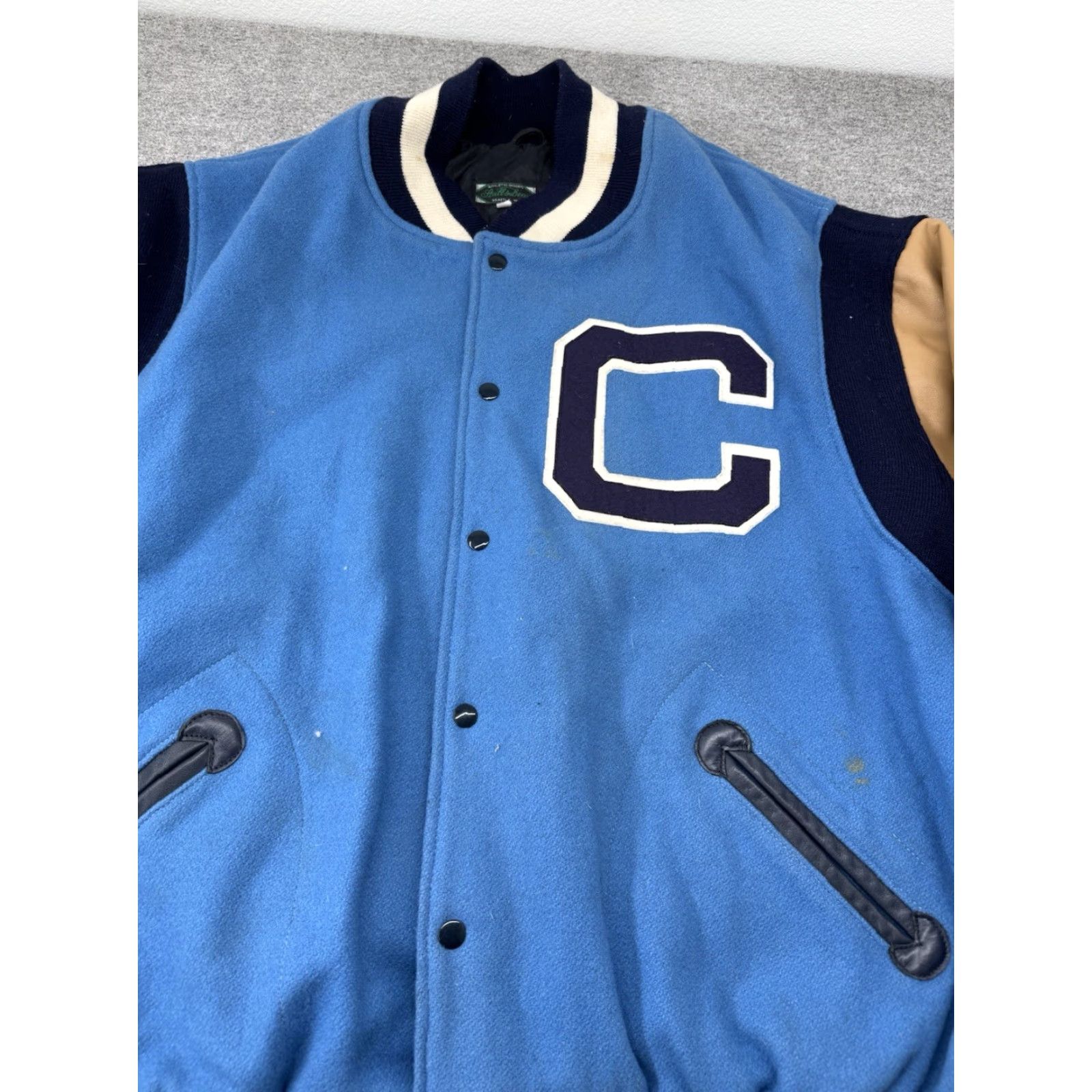 Vintage VINTAGE Columbia Wool Jacket 5XL Bomber Jacket Men Blue Ivy League Stahl & Dean Jurgella Collection Size US XXL / EU 58 / 5 - 2 Thumbnail