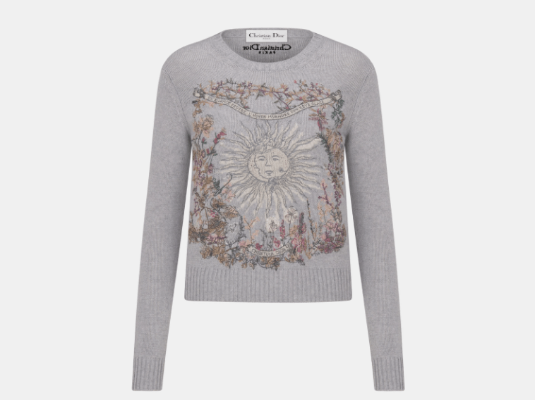 Dior o1w1db10725 424S57 Embroidered Sweater in Multicolor Size XL / US 12-14 / IT 48-50 - 1 Thumbnail