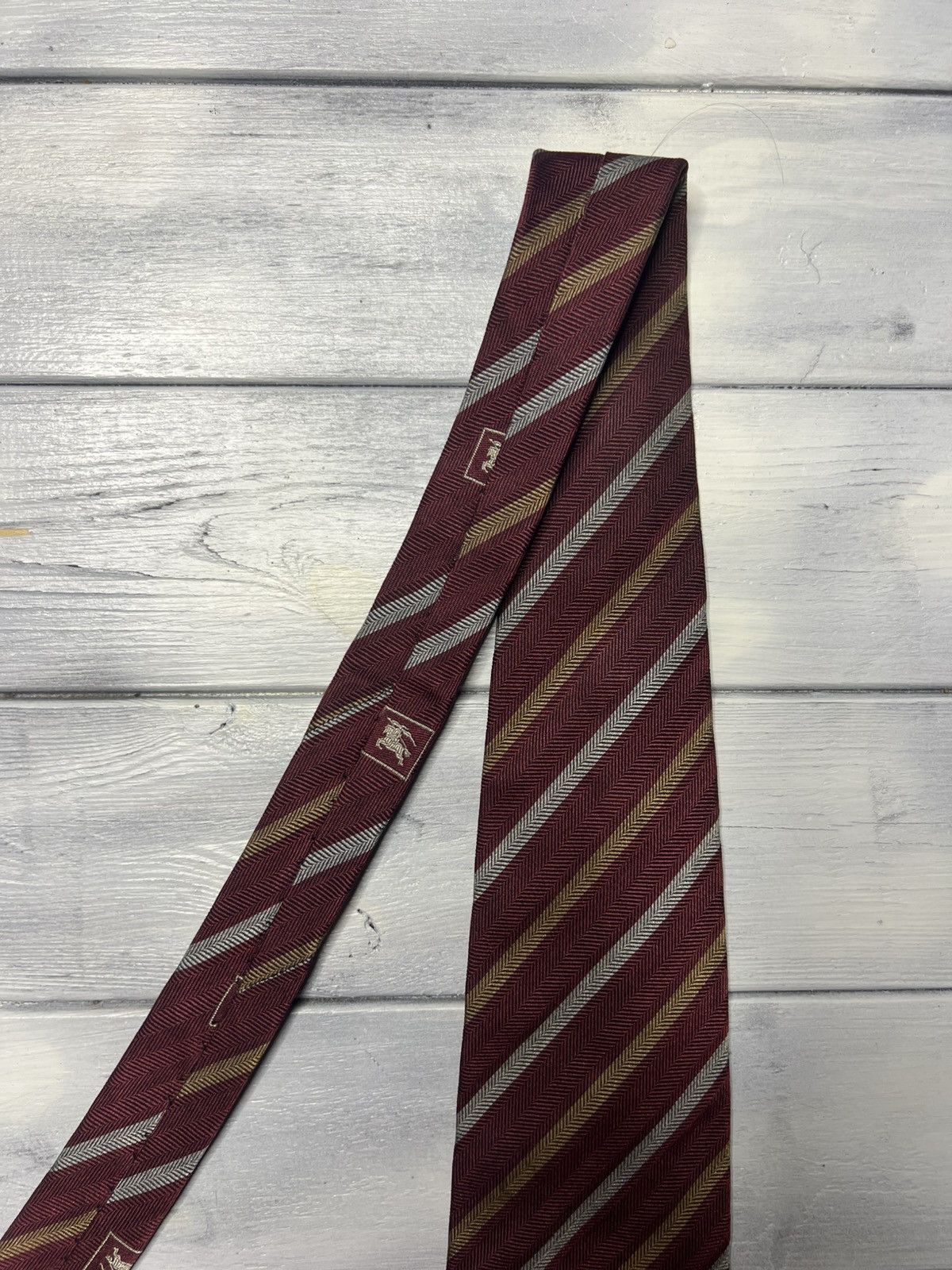 Burberry Rare Luxury Tie Burberry Vintage Size ONE SIZE - 4 Thumbnail