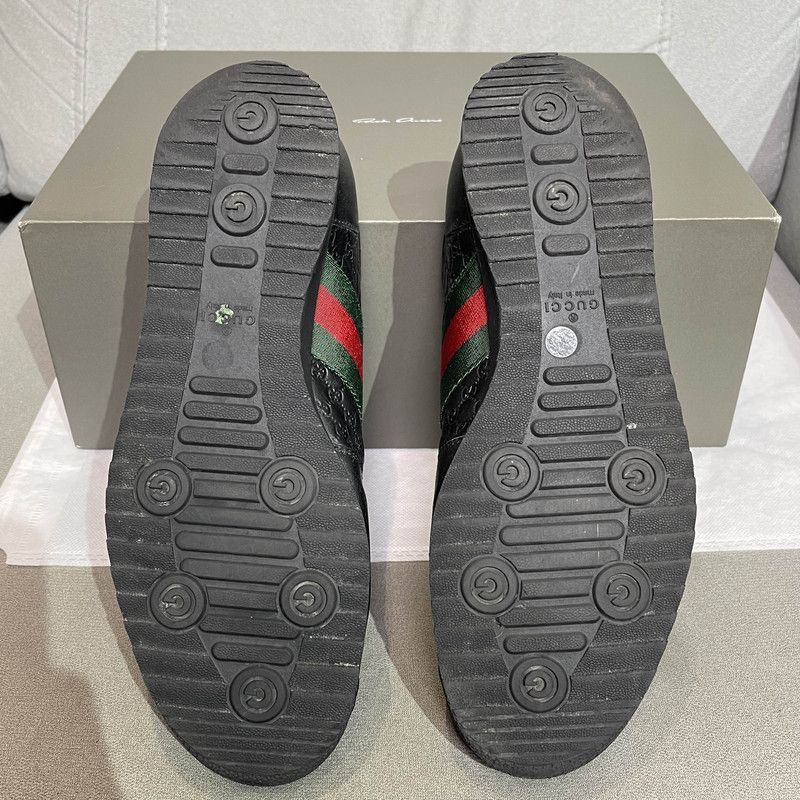 Gucci Gucci Black Leather Casual Sneakers Size US 8 / EU 41 - 4 Thumbnail