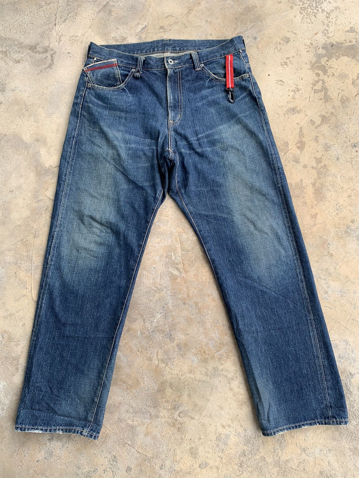 Japanese Brand × WHIZ LIMITED Whiz Limited Redline Selvedge distressed denim Size US 36 / EU 52 - 6 Thumbnail
