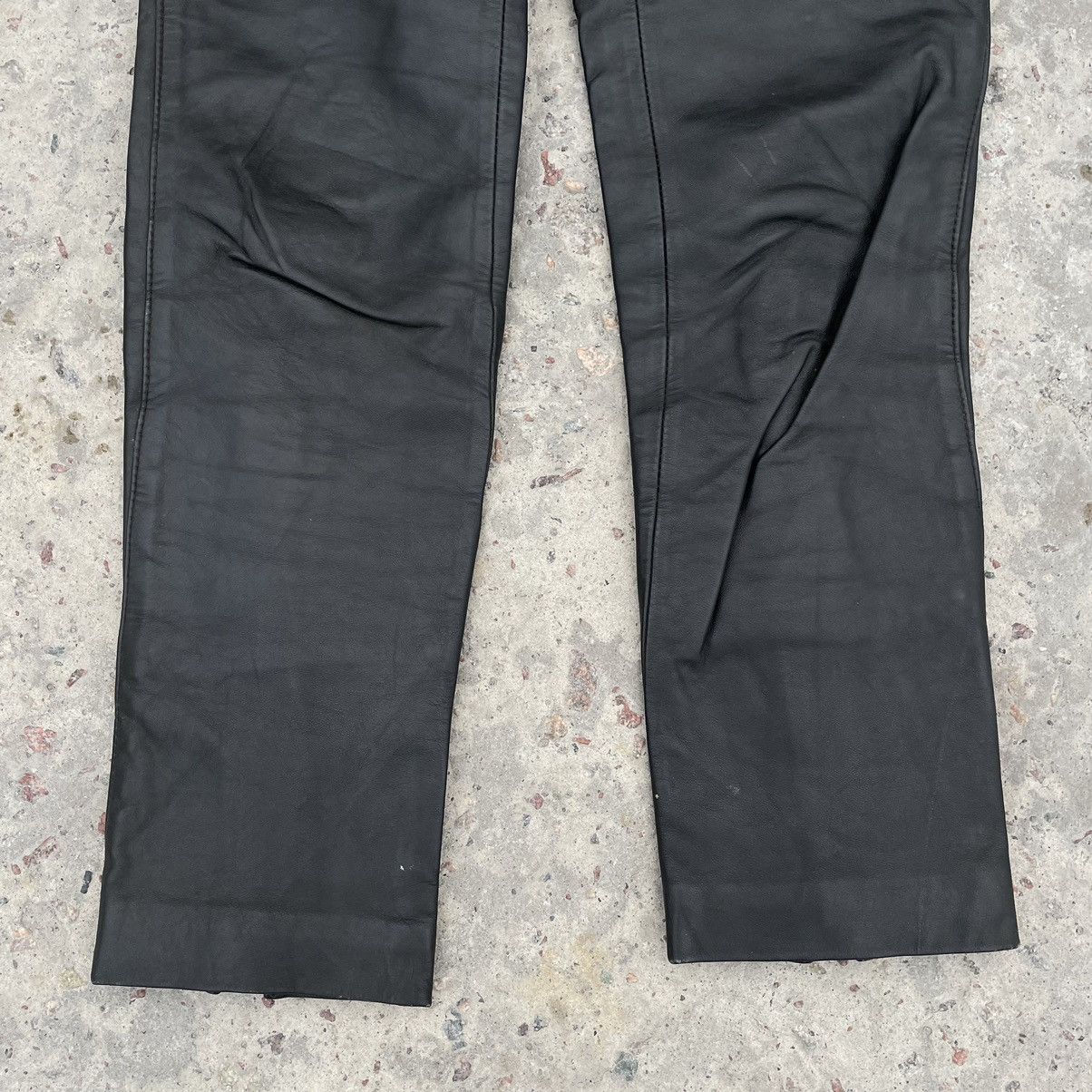 Vintage Vintage Moto Pants 28 Real Leather Y2K 90s USA Size 32" / US 10 / IT 46 - 3 Thumbnail