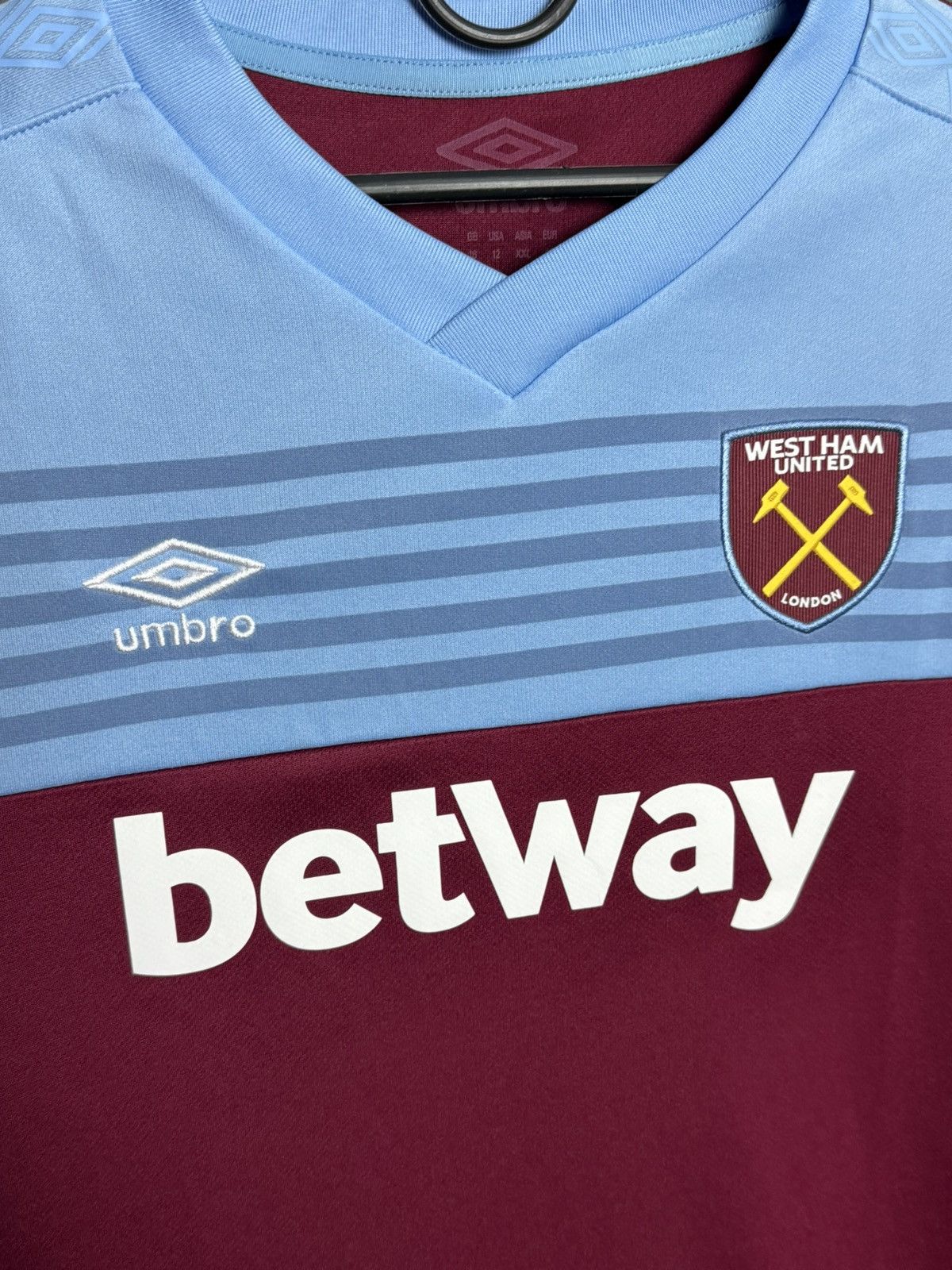 Umbro West Ham United 19/20 Home Football Jersey Size XL / US 12-14 / IT 48-50 - 3 Thumbnail