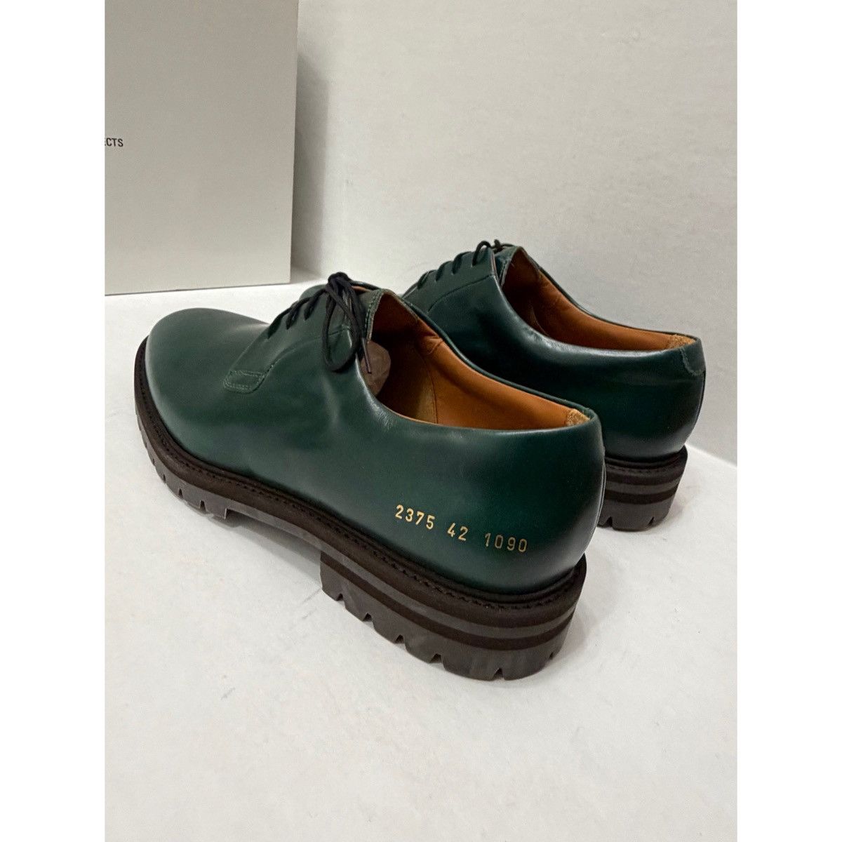 Common Projects COMMON PROJECTS DERBY GREEN SHOES Size US 9 / EU 42 - 3 Thumbnail
