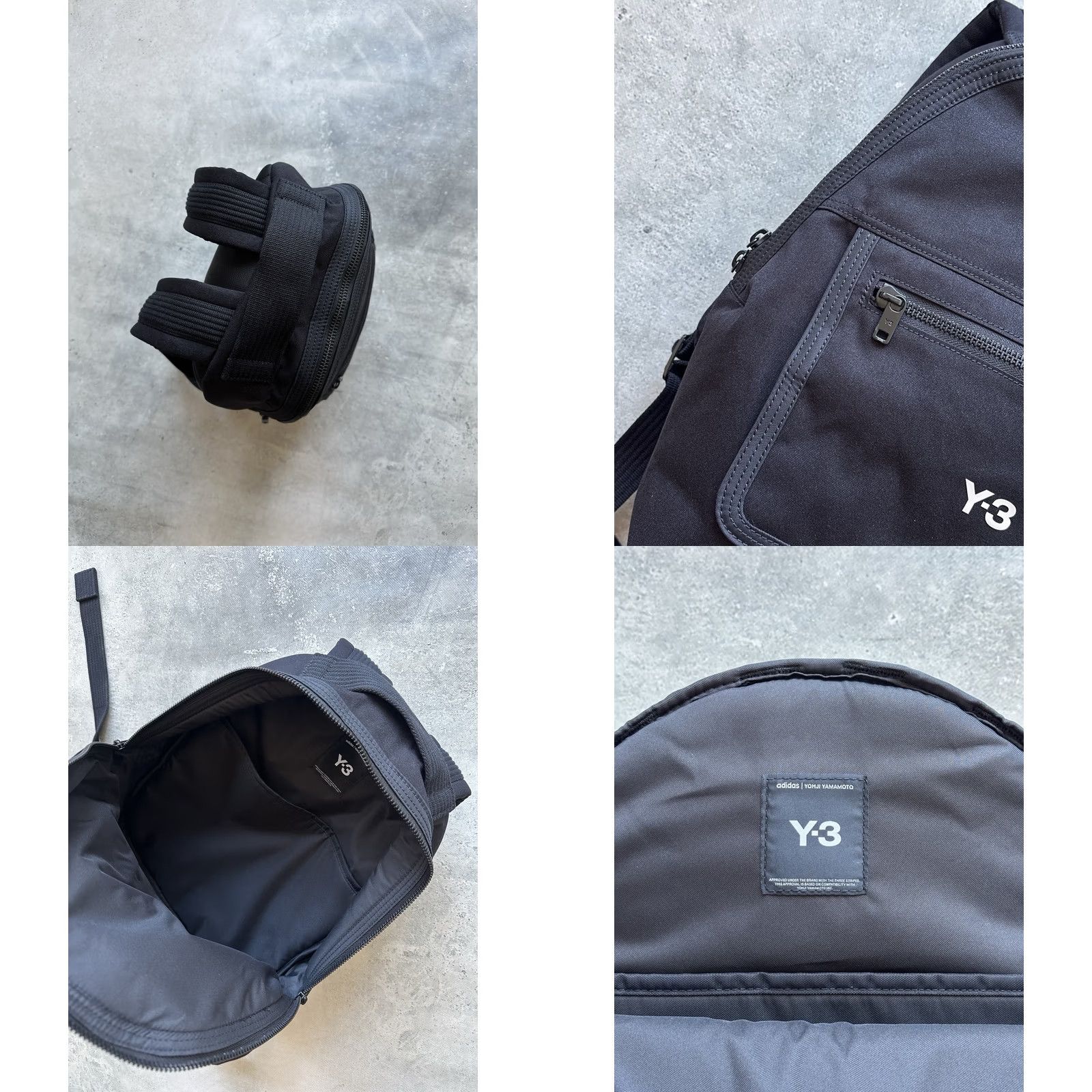 Y-3 Y-3 ADIDAS Backpack Unisex Black Classic Backpack ONE SIZE UNISEX Mens Womens Size ONE SIZE - 8 Thumbnail