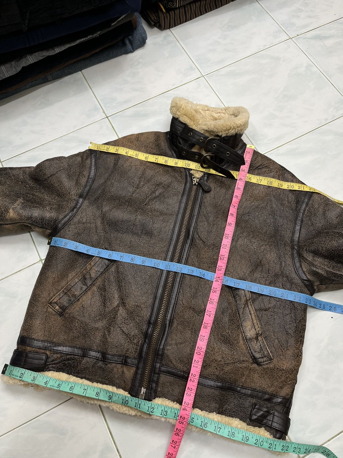 Genuine Leather 🔥🔥🔥STEALS VTG B3 US ARMY MILITARY SHEEPSKIN JACKET Size US M / EU 48-50 / 2 - 16 Thumbnail