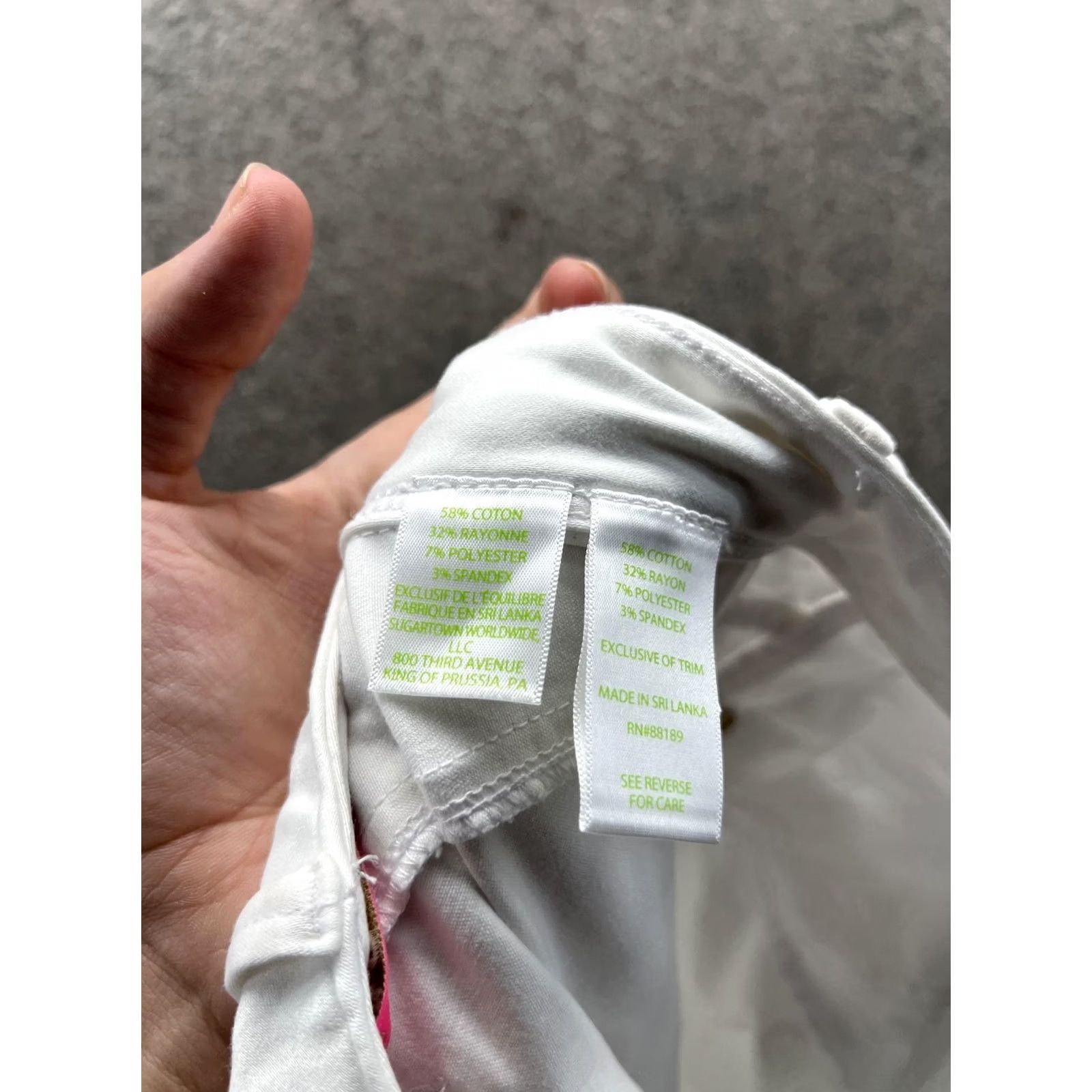 Lilly Pulitzer Lilly Pulitzer Jeans Womens 10 White Skinny Pearl Studded Denim Ankle Pants Slim 5-Pocket White Womens Jeans Size 32" / US 10 / IT 46 - 6 Thumbnail